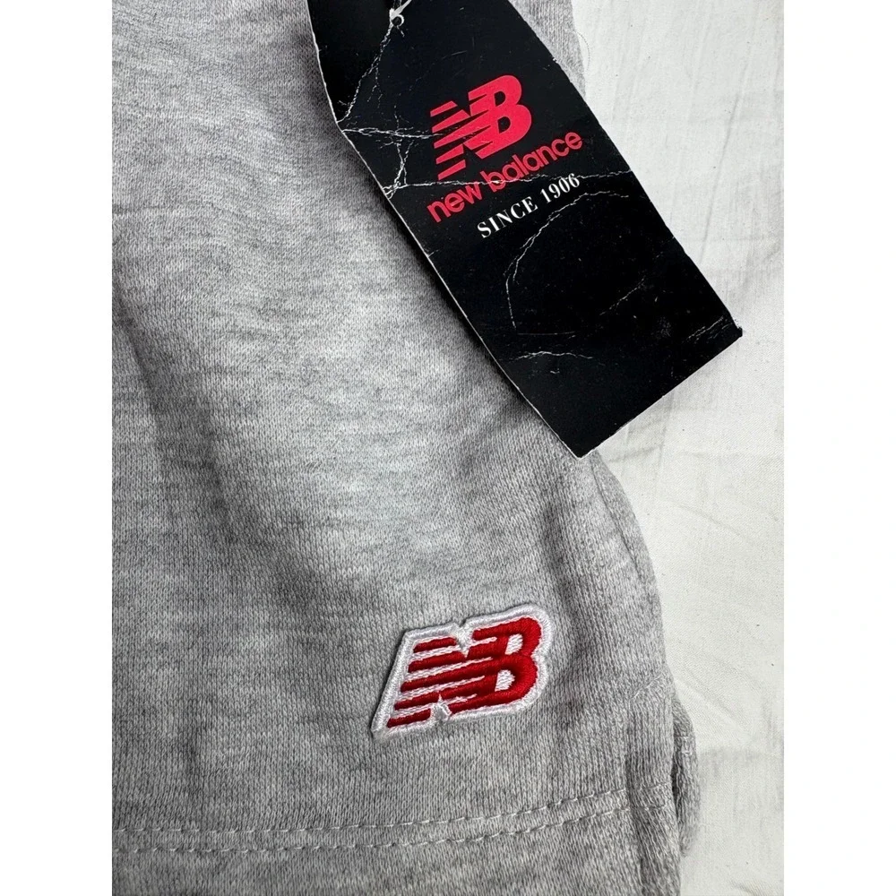 NWT Kids New Balance Grey Heather Sweat Shorts Size S 7/8 Athletic Casual